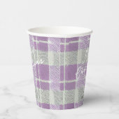 紫の緑のクリスマスパターン#7 ID1009 紙コップ (右)