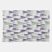 紫の緑のクリスマスパターン#8 ID1009 キッチンタオル (横)