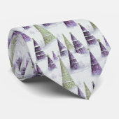 紫の緑のクリスマスパターン#8 ID1009 ネクタイ (ロール)