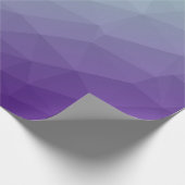 紫の緑のグラデーショグラデーションンのジオメトリメッシュ ラッピングペーパー (角)