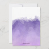 紫の緑のサボテン多肉夫婦のシャワー 招待状 (裏面)