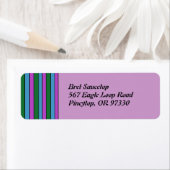 紫の緑のステッチ ラベル (インサイチュ)