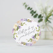 紫の緑のフローラジュニアの花嫁の提案 招待状 (スタンド正面)