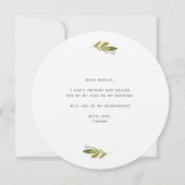 紫の緑のフローラジュニアの花嫁の提案 招待状 (裏面)