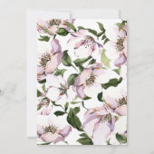 紫の緑のフローラ 招待状 (裏面)