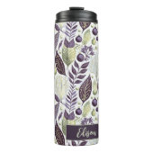 紫の緑のメリークリスマスパターン#21 ID1009 タンブラー (正面)