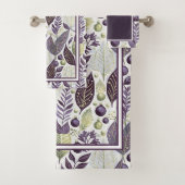 紫の緑のメリークリスマスパターン#21 ID1009 バスタオルセット (インサイチュ)