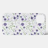 紫の緑の投げ花のパターンのケース – メイトiPhon Case-Mate iPhoneケース (裏面 (横))