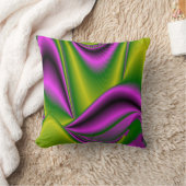 紫の緑の抽象芸術レインボーアート クッション (ブランケット)