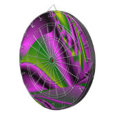 紫の緑の抽象芸術レインボーアート ダーツボード (正面右)