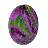 紫の緑の抽象芸術レインボーアート ダーツボード (正面左)