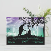 紫の緑の月の下のロマンチックな駆け落ち 招待状 (スタンド正面)