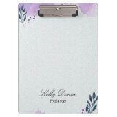 紫の緑の水色の葉 クリップボード (正面)