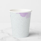 紫の緑の水色の葉 紙コップ (裏面)