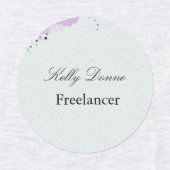 紫の緑の水色の離れ従業員 ラベル (デザイン1)