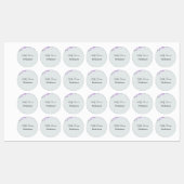 紫の緑の水色の離れ従業員 ラベル (シート)