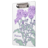 紫の緑の白いフローラクリップボード クリップボード (左)