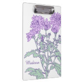 紫の緑の白いフローラクリップボード クリップボード (右)