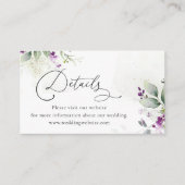 紫の緑の詳細エンクロージャカード エンクロージャーカード (正面)