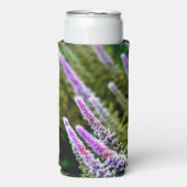 紫の緑の野草 スリム缶クーラー (Seltzer正面)