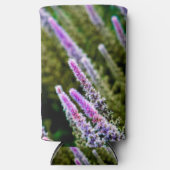 紫の緑の野草 スリム缶クーラー (正面)