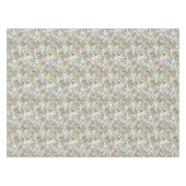 紫の緑数々の色のフローラペイズリー テーブルクロス (正面(横))