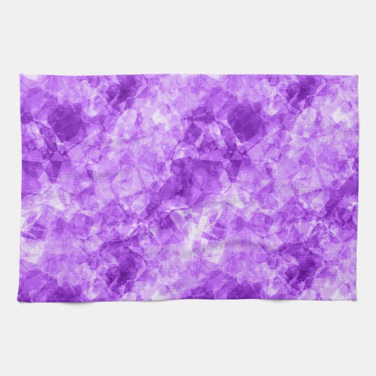 紫の縮れたテクスチャ キッチンタオル (横)