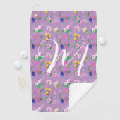 紫の繊細な山花。カスタム ゴルフタオル (インサイチュ)