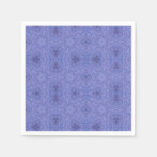 紫の繊細な幾何学模様 スタンダードカクテルナプキン (正面)