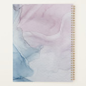 紫の繊細な抽象芸術プリント名（年） プランナー手帳 (裏面)