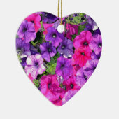 紫の美しいペチュニアの花 セラミックオーナメント (右)