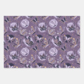 紫の美しい蝶 ラッピングペーパーシート (正面2)