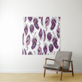 紫の羽：ヴィンテージ観賞シームレス。 タペストリー (インサイチュ)