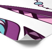 紫の羽:ヴィンテージ観賞シームレス。 ポスター (角)