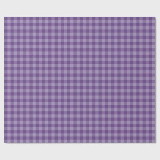 紫の背市松模様に景 ラッピングペーパー (フラット)
