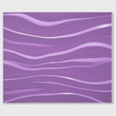 紫の背景とストライプ ラッピングペーパー (フラット)