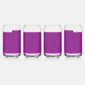 紫の背景と白素晴らし色のデザイン ガラス缶 (左)