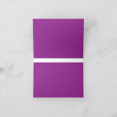 紫の背景と白素晴らし色のデザイン サンキューカード (内部)