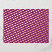 紫の背景と白素晴らし色のデザイン 箔シーズンポストカード (正面)