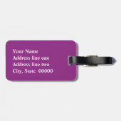 紫の背景に十二星座のシンボル ラゲッジタグ (裏面横)