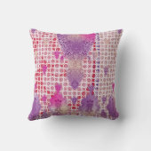 紫の背景に点のあるデザイン クッション (裏面)