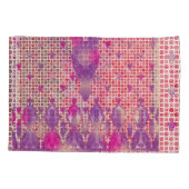 紫の背景に点のあるデザイン 枕カバー (裏面)