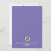 紫の背景に赤い唇でスマイル シーズンカード (裏面)