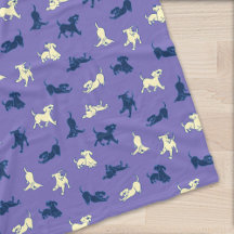 紫の背景に黄色と黒のラボパピー