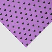 紫の背景に黒いハート | オーダーメイド 薄葉紙 (詳細)