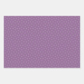 紫の背景のグレーの水玉模様 ラッピングペーパーシート (正面2)