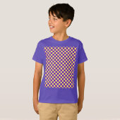 紫の背景を持つ黄色の水玉模様STaylor Tシャツ (正面フル)
