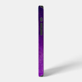 紫の背景グランジテクスチャ iPhoneケース (左側面)