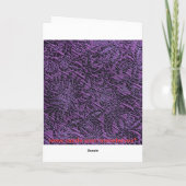 紫の背景グリーティングカード カード (裏面)