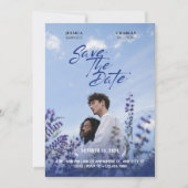 紫の自然の映画ポスター結婚写真 セーブザデート (正面)